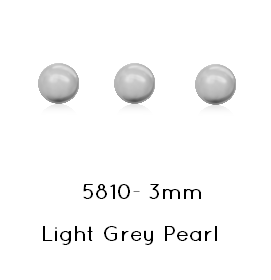 Buy 5810 Swarovski Light Grey pearl x3mm 0.5mm (40)