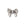 Beads wholesaler  - Bow bead metal antique silver plated 13mm (1)