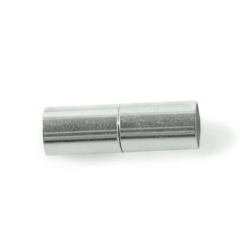 Buy Magnetic clasp tube silver plated 6x20mm (1)