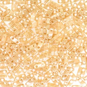 Cc593 - Miyuki QUARTER tila beads Darl beige ceylon 1.2mm (50 beads)