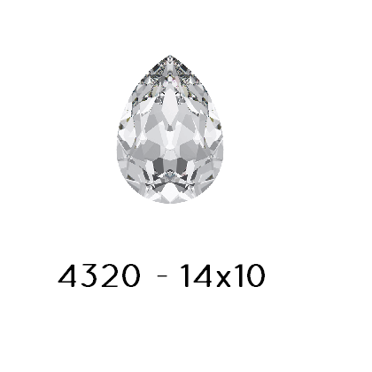 Buy Swarovski 4320 Fancy Stone PEAR - Crystal Foiled 14x10mm (1)