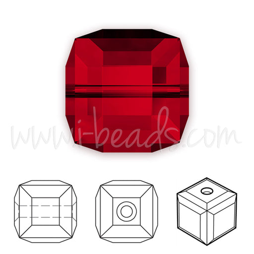 5601 Swarovski cube beads siam 4mm (6)