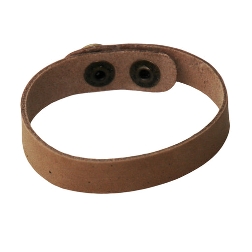 Leather cuff with brass clasp tan (1)