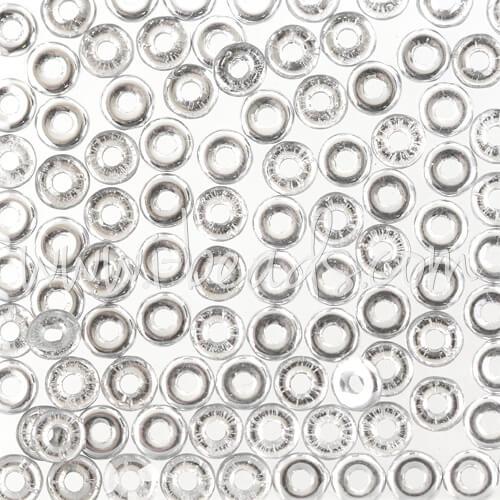 Buy O beads 1x3.8mm crystal silver (5g)