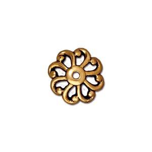 open scalloped bead cap gold plated 12mm (1)