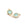 Beads wholesaler  - Link-Brass with glass Milky turquoise, gold plated ,8mm (1)