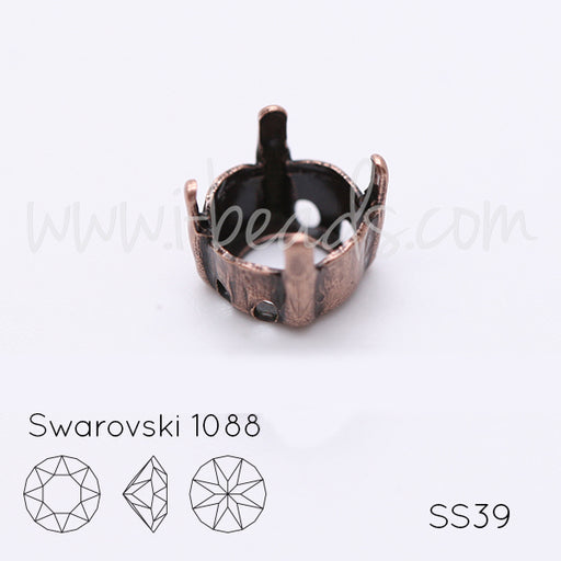 Sew on setting for Swarovski 1088 SS39 copper (3)