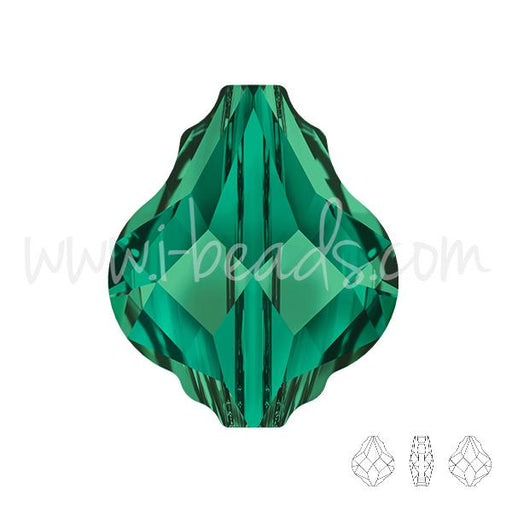 Swarovski 5058 Baroque bead emerald 10mm (1)
