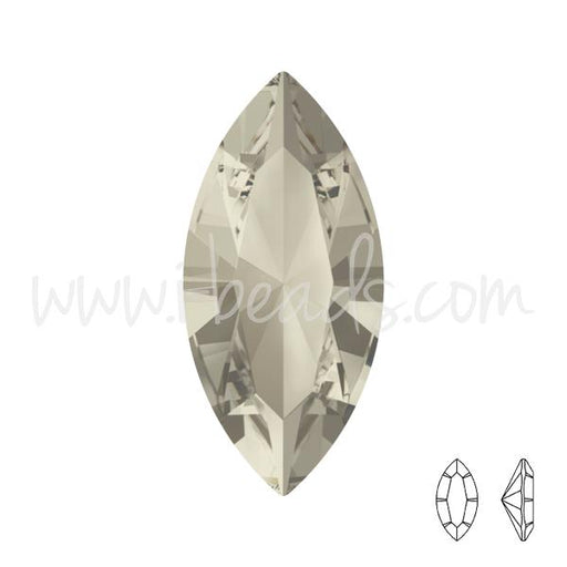 Buy Swarovski 4228 navette fancy stone crystal silver shade 15x7mm (1)