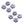 Beads Retail sales Czech pressed glass beads hibiscus flower Blue Sky and Purple Bronze 7mm (4)