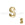 Beads wholesaler  - Letter bead S gold plated 7x6mm (1)