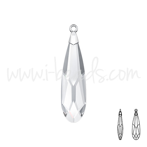 Swarovski 6533 raindrop pendant crystal rhodium 23mm (1)