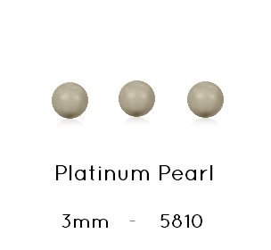 5810 Swarovski Platinum pearl 3mm x0.5mm (40)