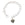 Beads Retail sales Sterling silver extender chain with heart 80mm (1)