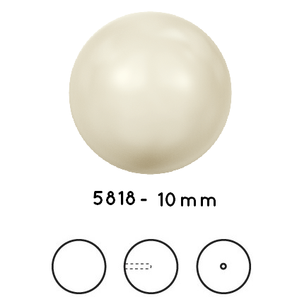 Buy Swarovski 5818 Half drilled - Crystal cream pearl -10mm (4)