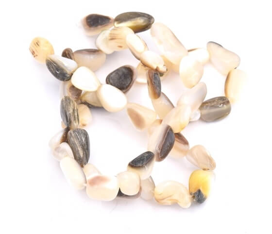 Nuggets beads Natural shell Beads 8-10mm hole 0.8mm (1 strand)