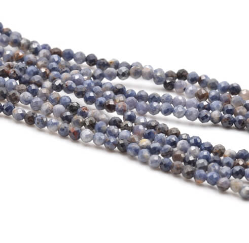 Sapphire, Raw,AA faceted Beads Strand, 2mmx0,5-Grade A-178pcs/strand(1)