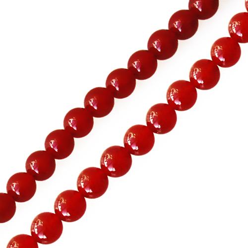 Red orange agate round beads 4mm strand (1)