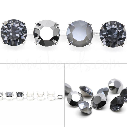 DIY Bracelet setting with Swarovski Crystal Xirius Graphite mix