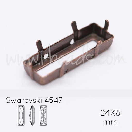 Buy Sew on setting for Swarovski 4547 princess baguette 24x8mm copper (1)