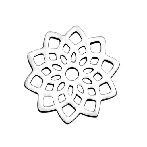 Buy Stainless Steel Flower cut charm pendant or link 16 mm (1)