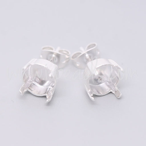 Stud earring setting for Swarovski 1088 SS39 silver plated (2)