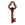 Beads wholesaler  - Key charm metal antique copper plated 21.8mm (1)