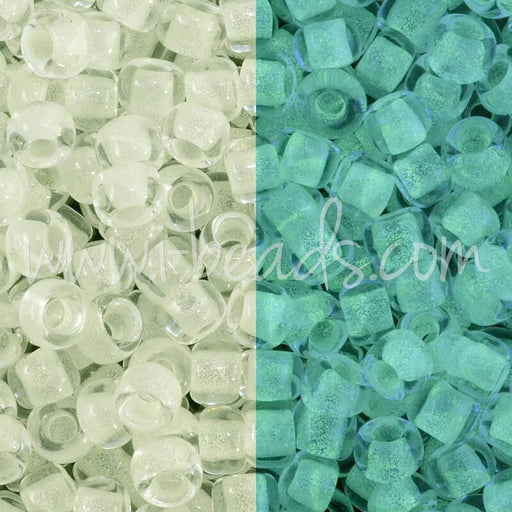Buy cc2710 - Toho beads 8/0 Glow in the dark yellow crystal/bright green (10g)