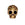 Beads Retail sales Skull and rose bead horizontal large hole metal antique gold plated 10mm (1)
