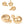 Beads Retail sales Stainless Steel Gold Round Pendant setting for cabochon 4mm - ss19 (2)