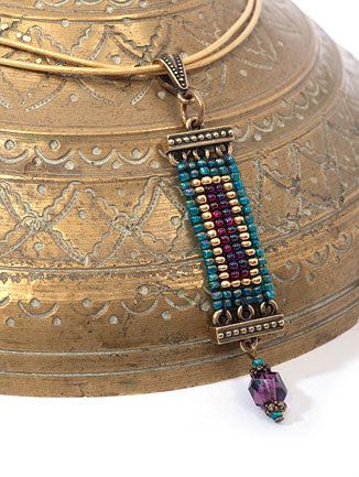Beaded 3 strand link metal antique gold plated 15x9mm (2)