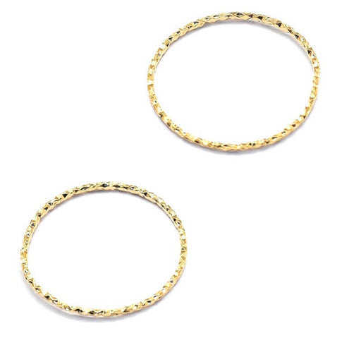 Closed ring link Sparkle 20mm Gold plated High quality int diam:18mm (2)