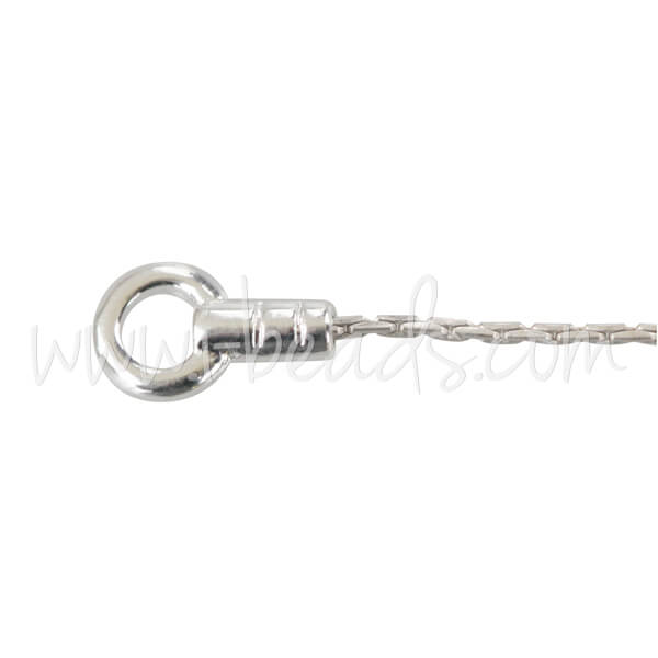 Silver plated end cap for beading chain (1)