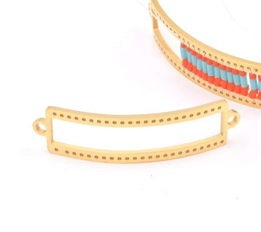 Centerline LINK Colour GOLD 47x13mm 5 rows to enable embellishment with toho beads (1)