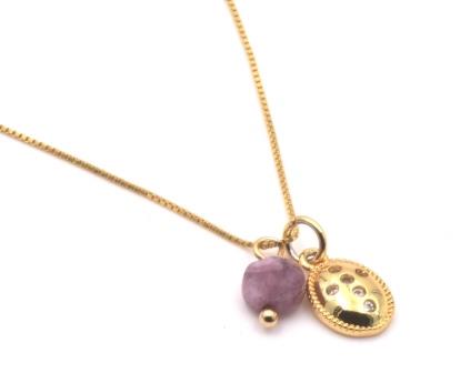 Colors : trendy necklace thin chain and chams