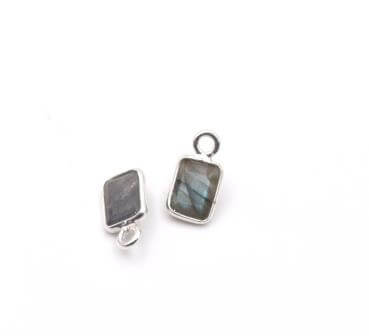 Buy Labradorite Small Rectangle Pendant Set with Sterling silver 11x8mm (1)