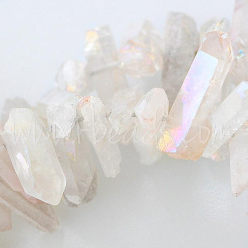 Raw crystal quartz pendants rainbow crystal (4)