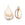 Beads Retail sales COWRIE shell with golden brass setting 20-30mm (sold per 1 unit)