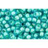 cc954 - Toho beads 8/0 aqua/light jonquil lined (10g)