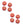 Beads Retail sales Czech pressed glass beads hibiscus flower bright red and gold 7mm (4)
