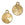 Beads wholesaler  - Charm pendant frame for Swarovski 1122 Rivoli 12mm gold (1)