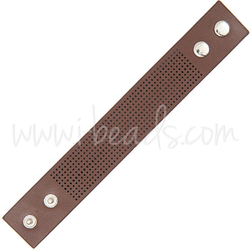 Stitchable bracelet 23x3cm brown (1)