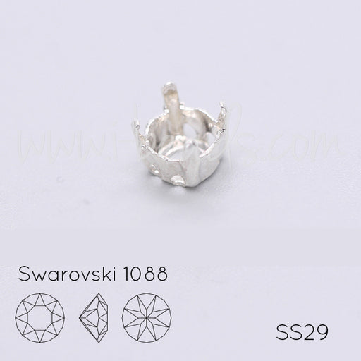 Sew on setting for Swarovski 1088 SS29 RHODIUM (6)