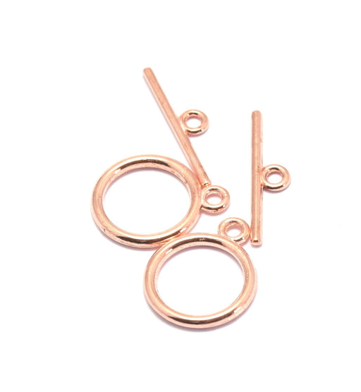 Rose Gold Filled - 9mm Round Toggle Clasp (1)