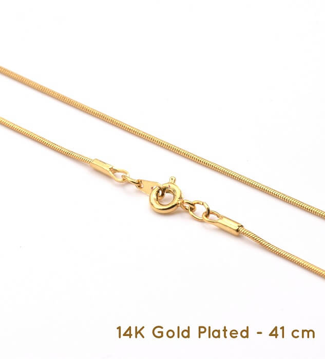 Finished 1mm Snake Chain 18k Gold Plated 41 cm (1)