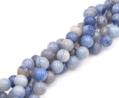 Aventurine Blue round beads 10mm - 1 strand appx 36 beads 38cm (1 strand)