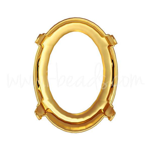 Buy Swarovski setting for 4122 oval rivoli 18x13.5mm gold plated (1)