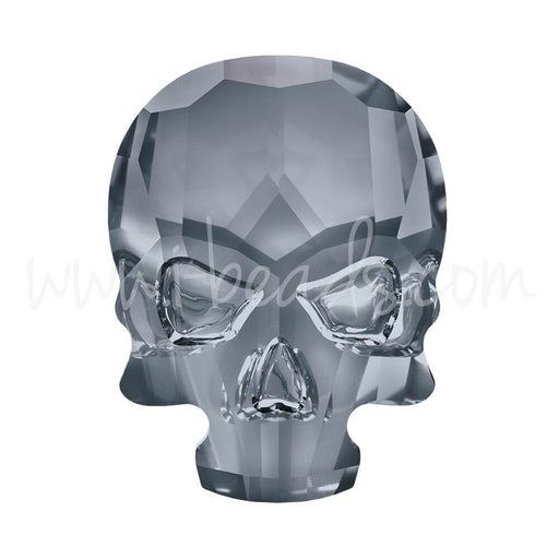 Swarovski 2856 skull flat back crystal silver night 18x14mm (1)
