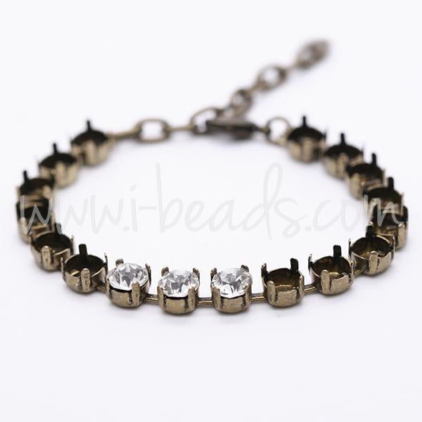 Bracelet setting for 17 Swarovski 1088 SS29 brass (1)