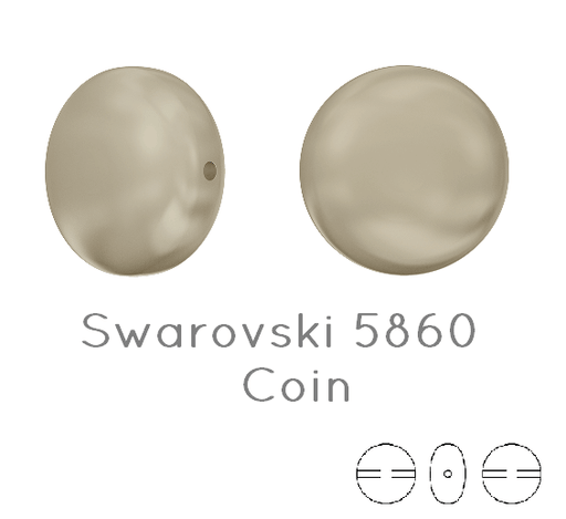 Buy 5860 Swarovski coin Platinum pearl 14mm 0.7mm (2)